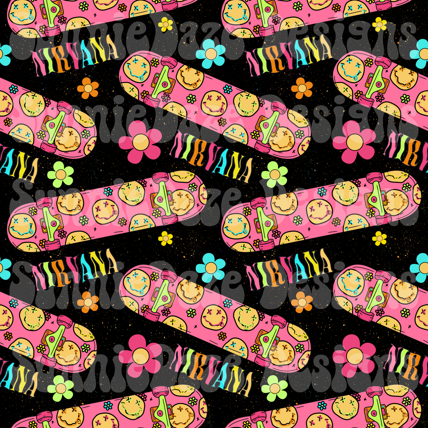 Bands skateboard girl 1 seamless