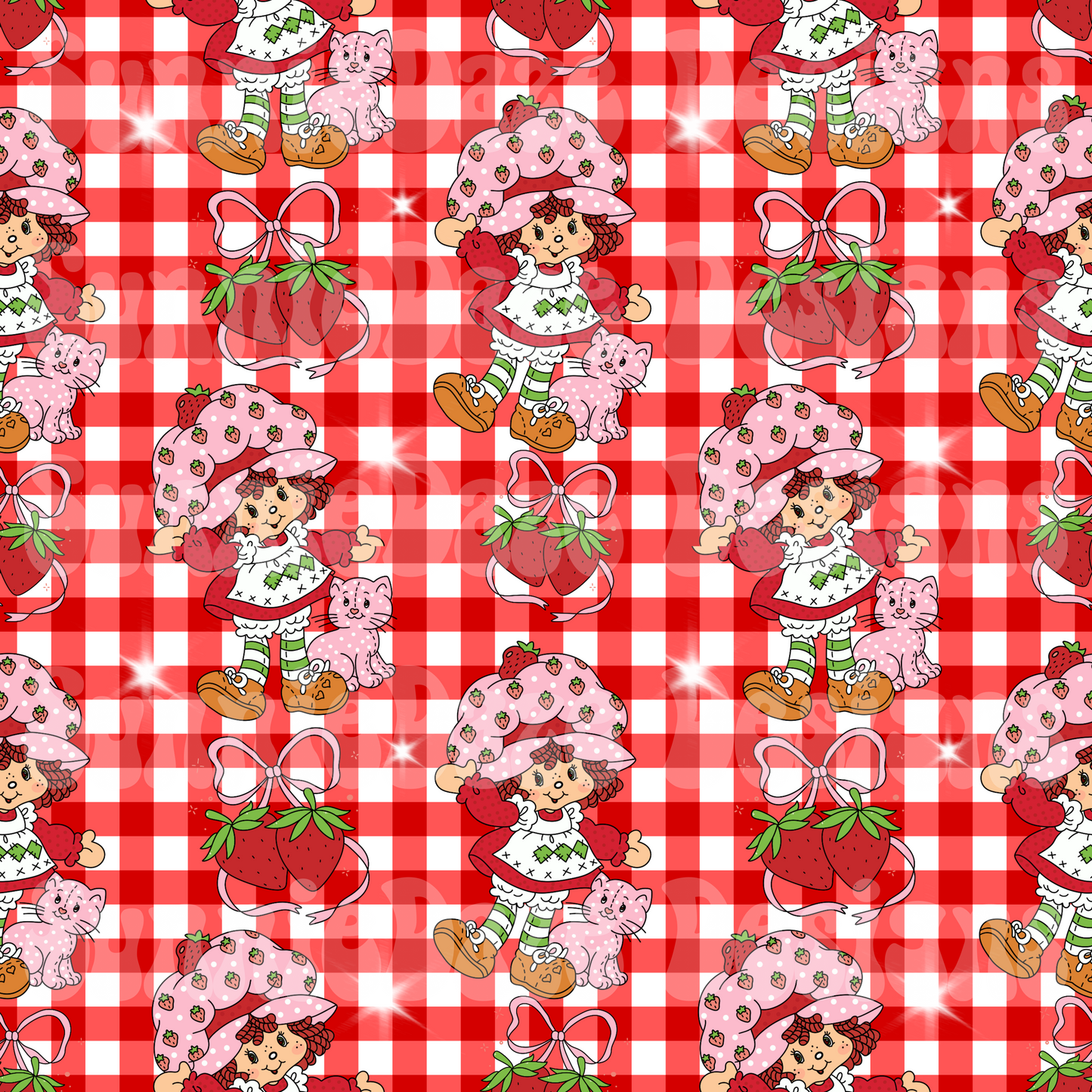SSC red gingham seamless