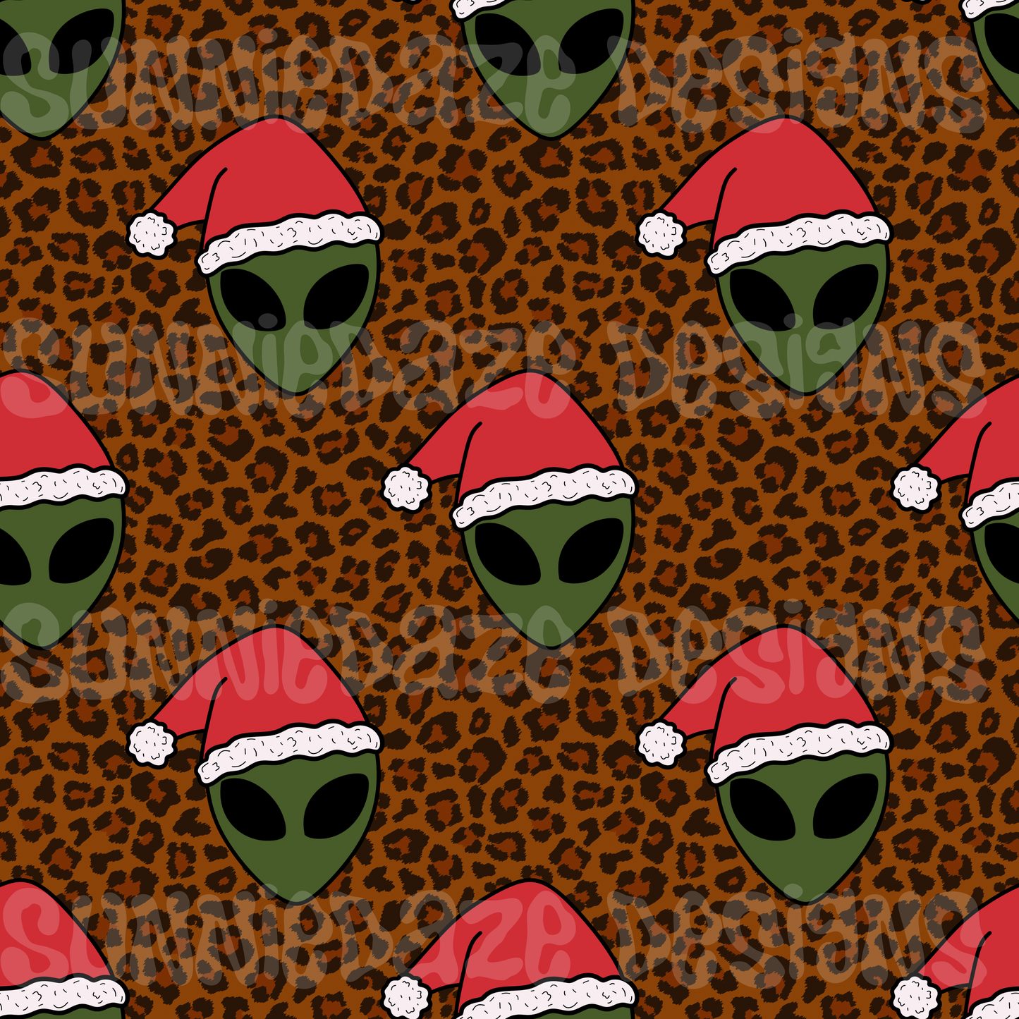 Christmas aliens leopard
