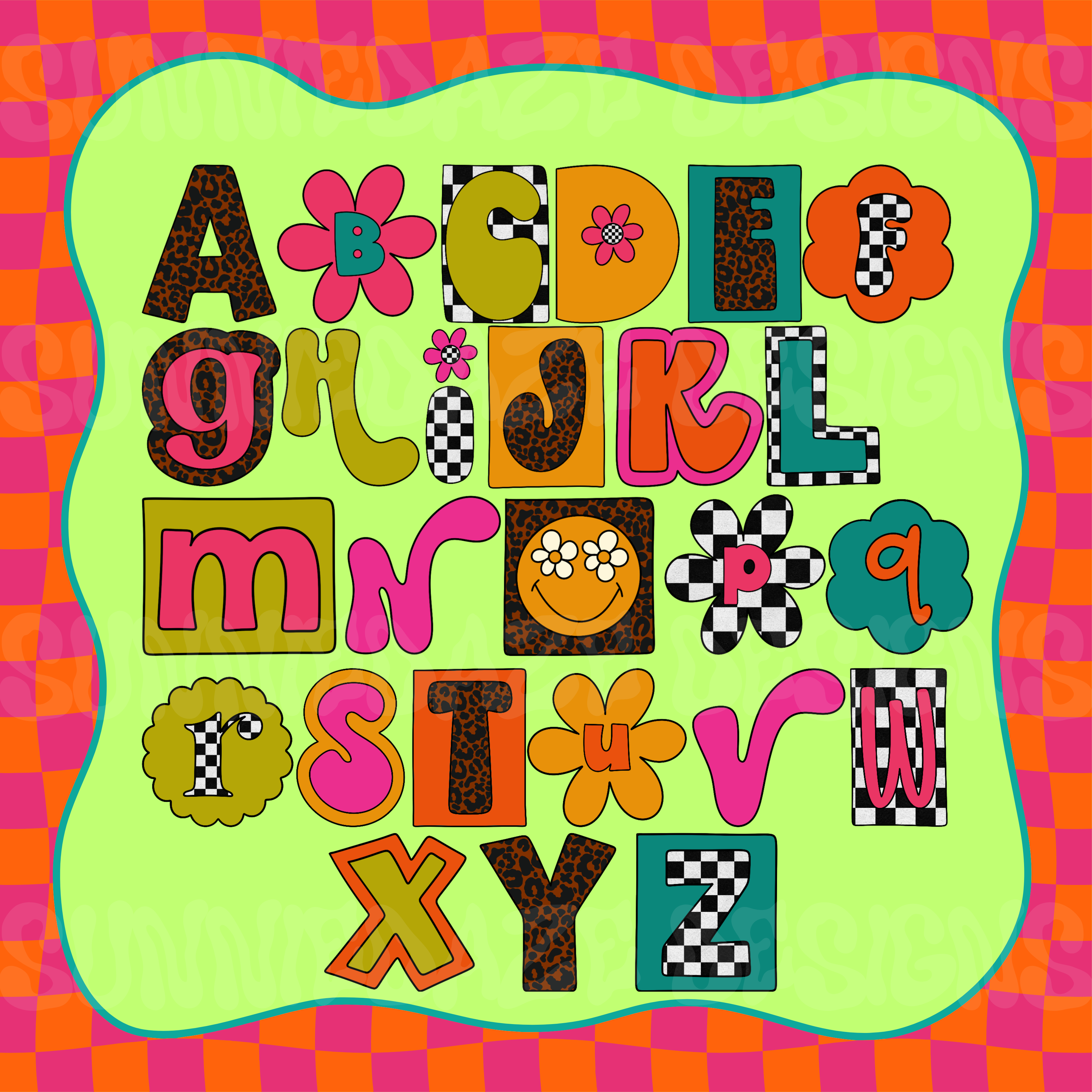 Alpha set • colored + outline – Sunnie Daze Designs
