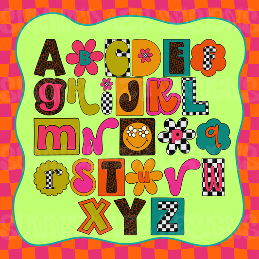 Alpha set • colored + outline