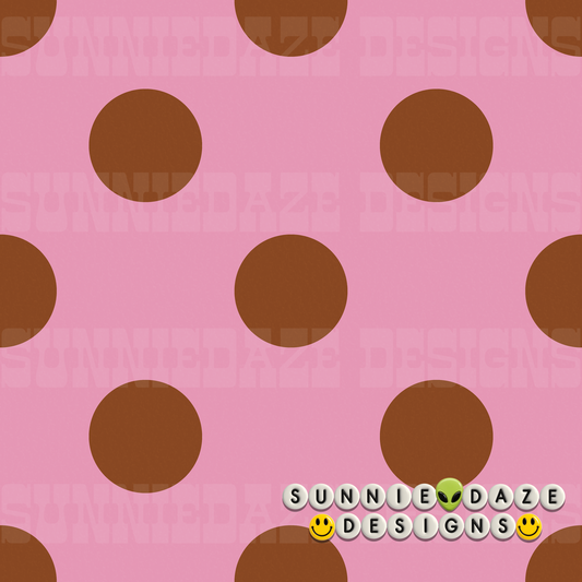 Pink & Brown Polka Dot