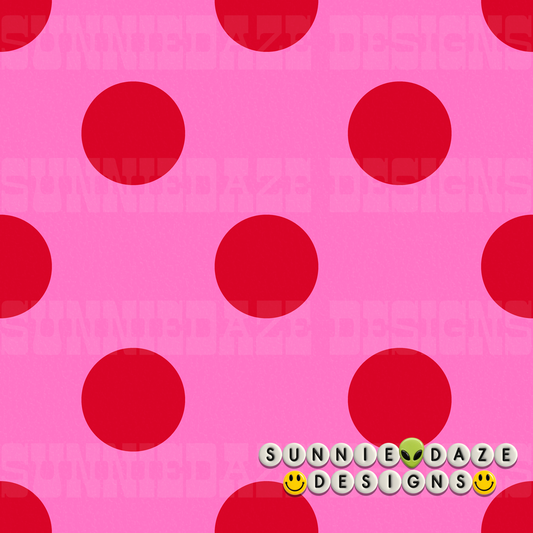 Red & Pink polka dot